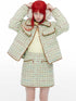 QUORRA S CHORD Green Delicate Woven Tweed Puffed Women&
