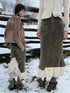 QUORRA S CHORD Green High Stretch Splice Hollowout Cotton Lace Women&