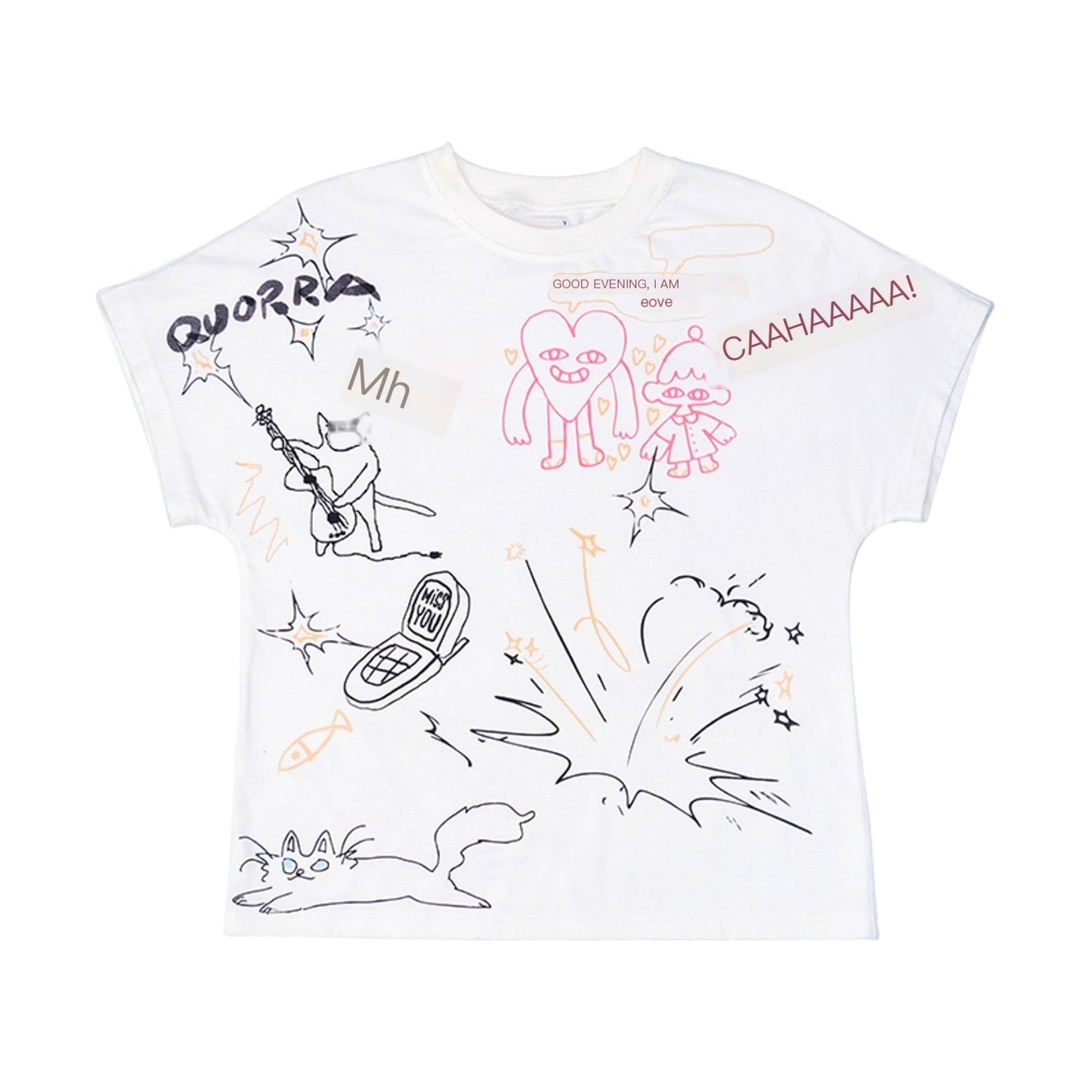 QUORRA_S_CHORD_Hand_Painted_Doodle_Crewneck_Print_Women&