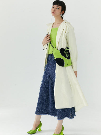 QUORRA S CHORD Heart Knit Patchwork Handmade Reflective Women&