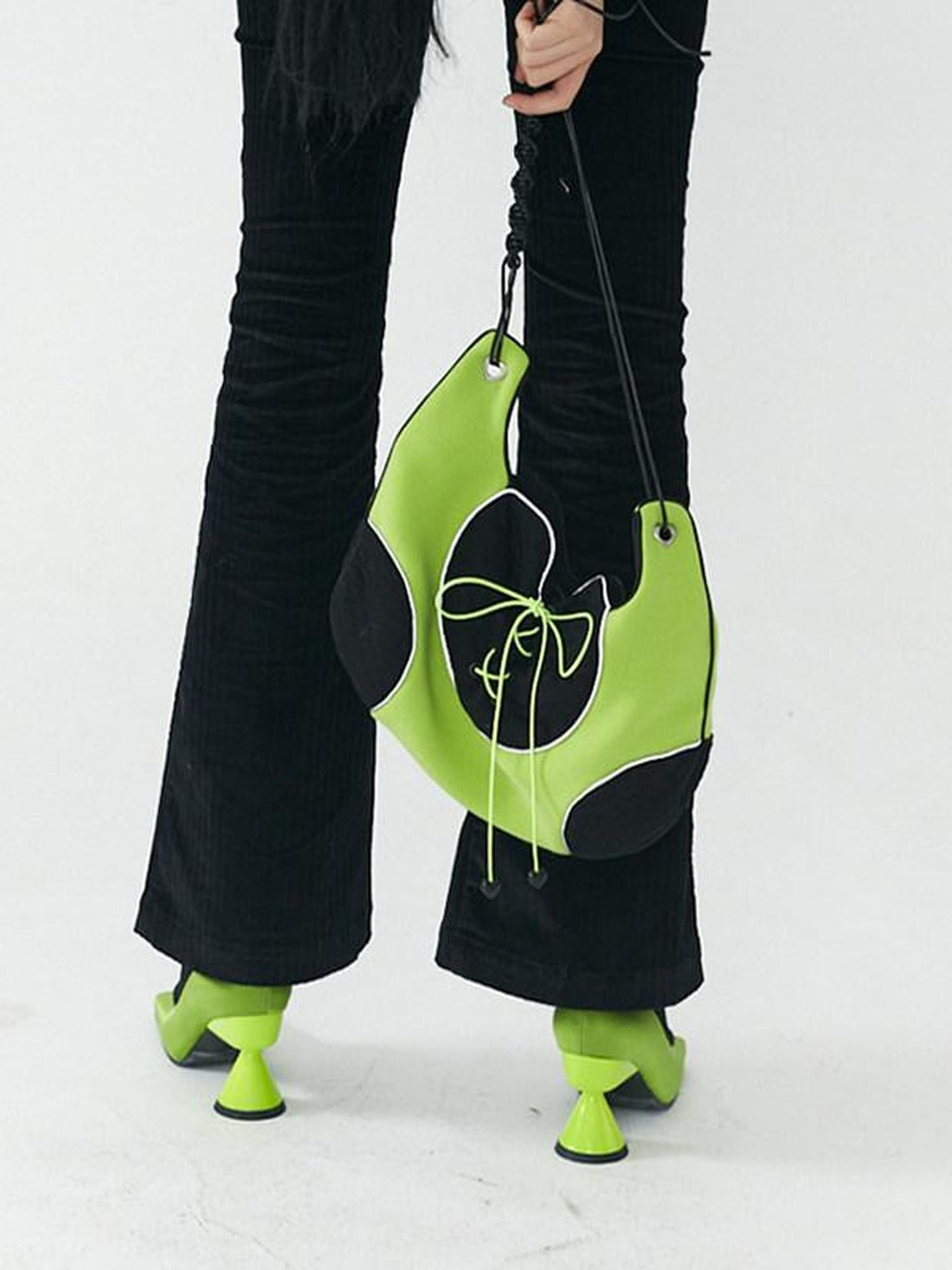 QUORRA S CHORD Heart Knit Patchwork Handmade Reflective Women&