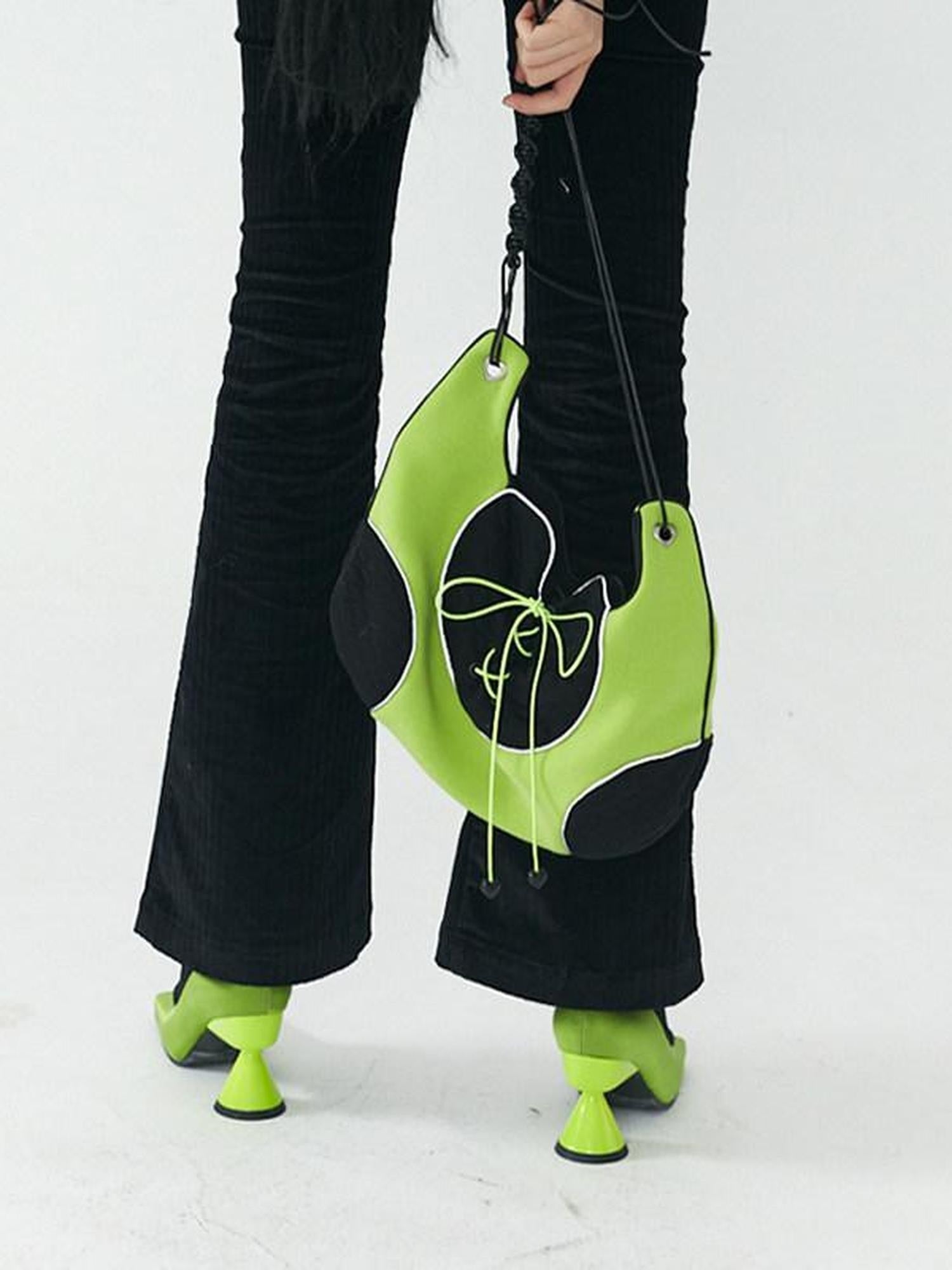 QUORRA S CHORD Heart Knit Patchwork Handmade Reflective Women&