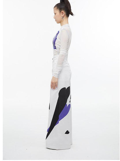 QUORRA S CHORD Heart Reflection Print High Waist Women&