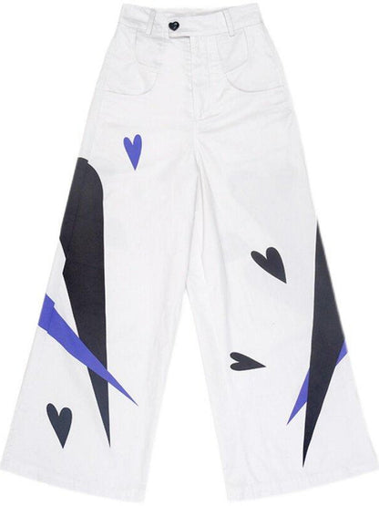 QUORRA S CHORD Heart Reflection Print High Waist Women&