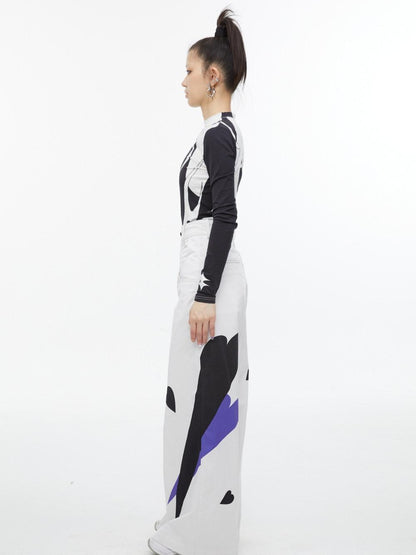 QUORRA S CHORD Heart Reflection Print High Waist Women&