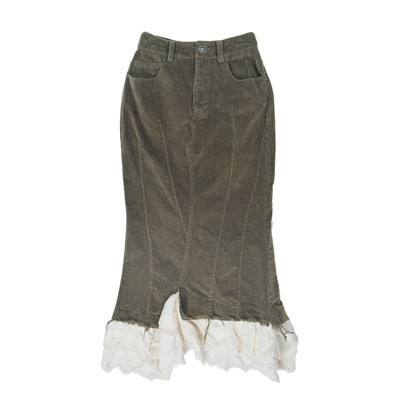 QUORRA_S_CHORD_Layered_Petal_High_Slit_Elastic_Waist_Women&