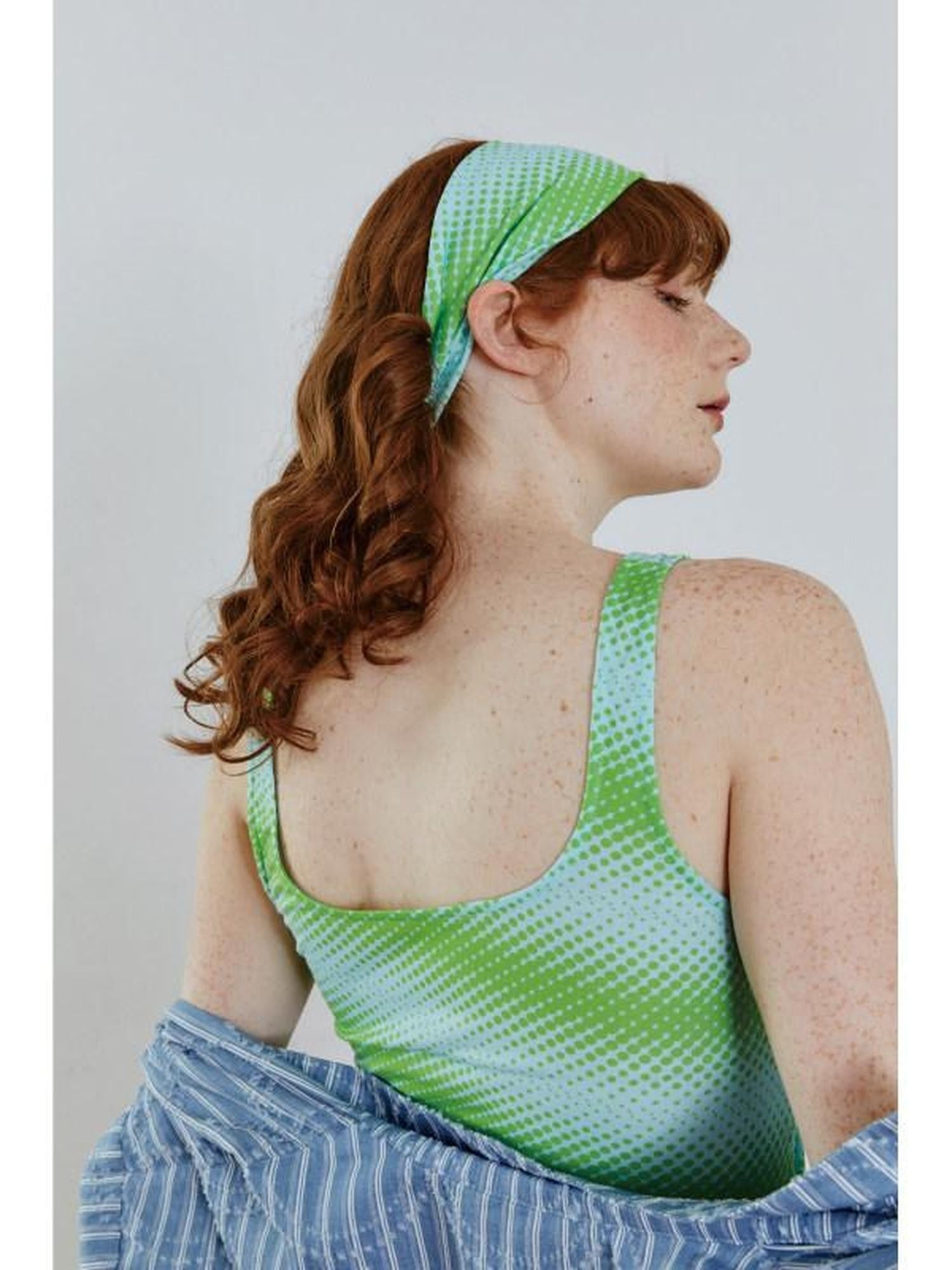 QUORRA S CHORD Lemongrass Green Psychedelic Polka Dot Women&