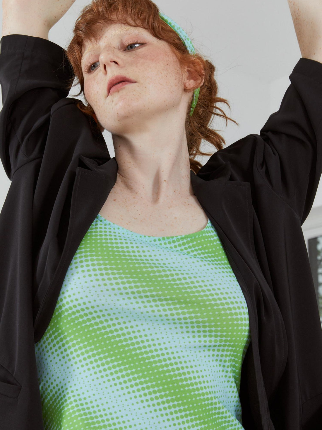 QUORRA S CHORD Lemongrass Green Psychedelic Polka Dot Women&