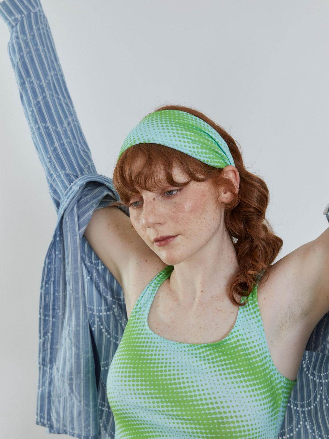 QUORRA S CHORD Lemongrass Green Psychedelic Polka Dot Women&