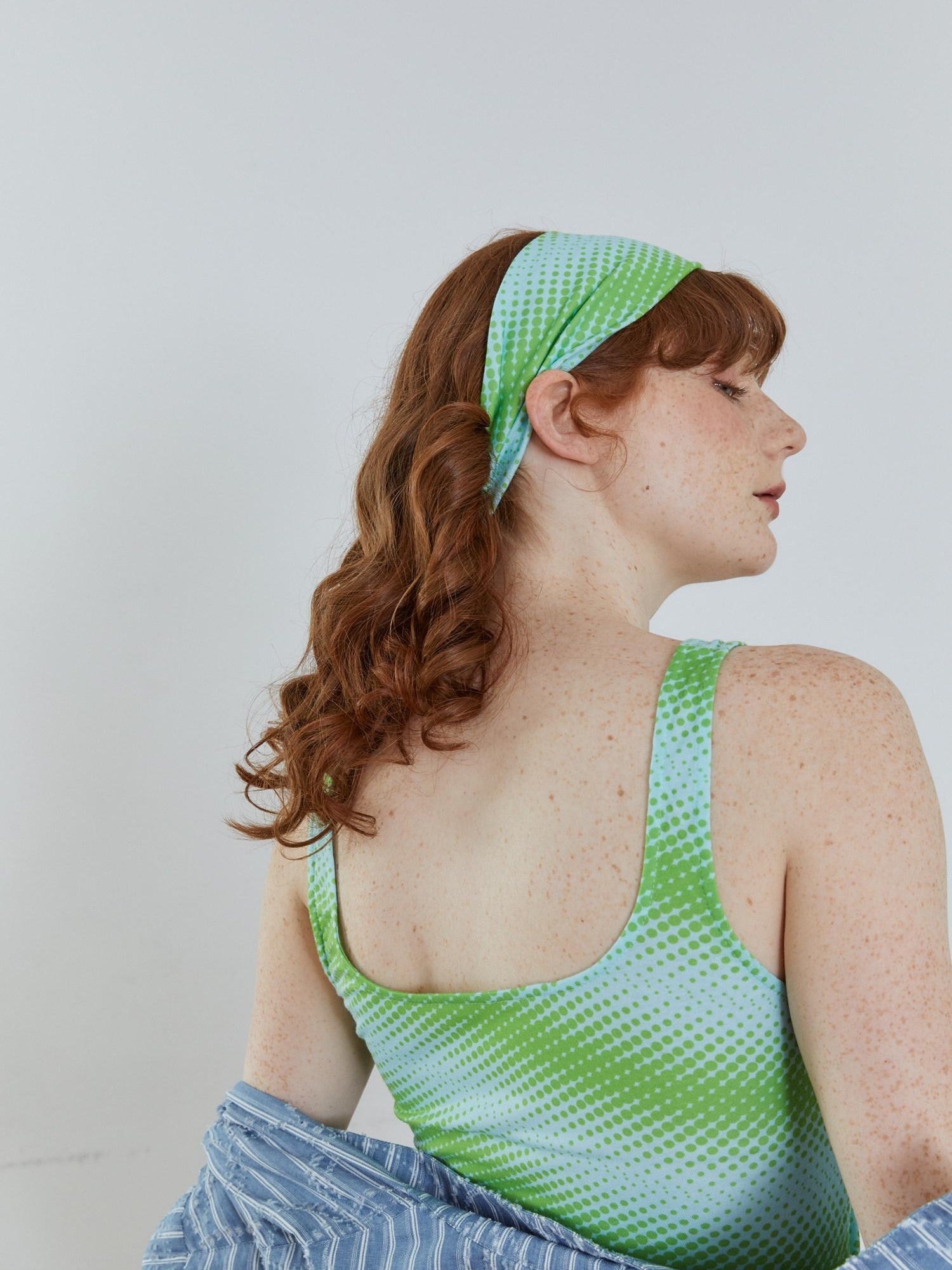 QUORRA S CHORD Lemongrass Green Psychedelic Polka Dot Women&