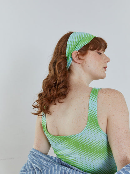 QUORRA S CHORD Lemongrass Green Psychedelic Polka Dot Women&
