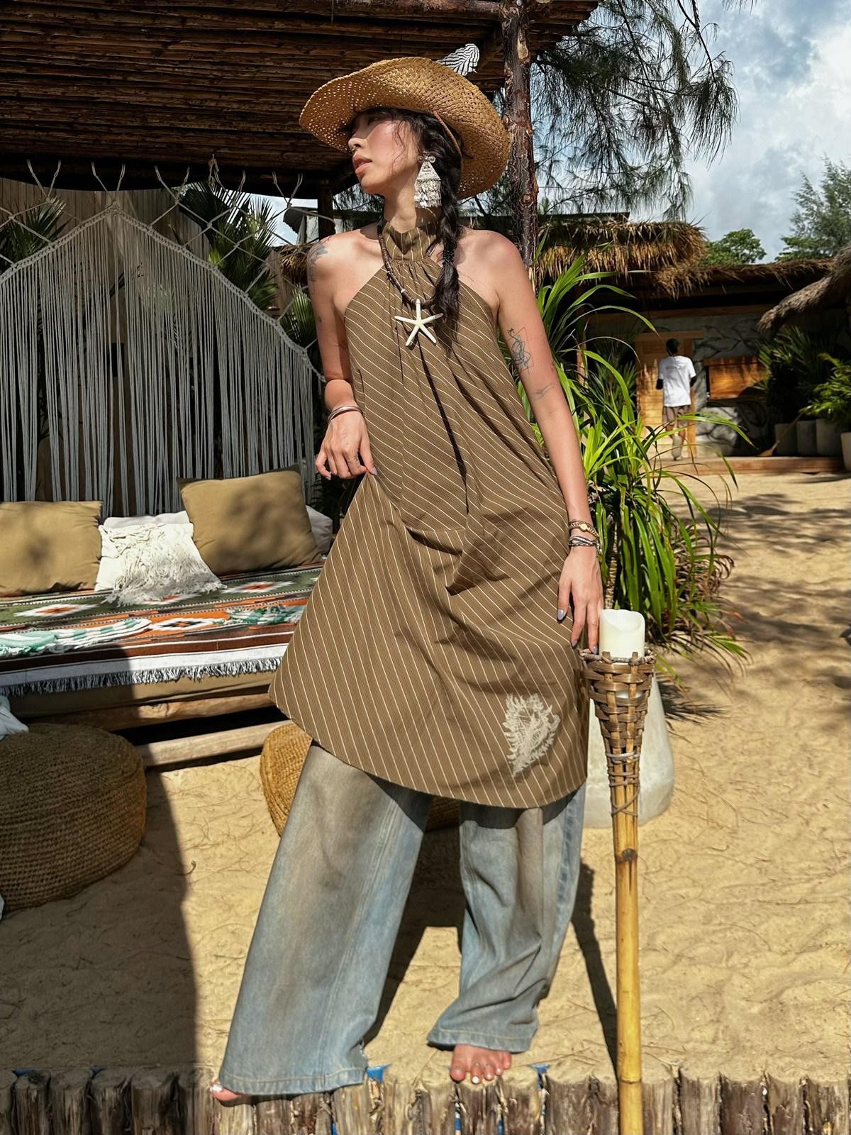 QUORRA S CHORD Loose Distressed Ripped Floor Length Stirrup Women&