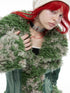 QUORRA S CHORD Mermaid Fur Patchwork Waist Cinched Bell Sleeve Women&