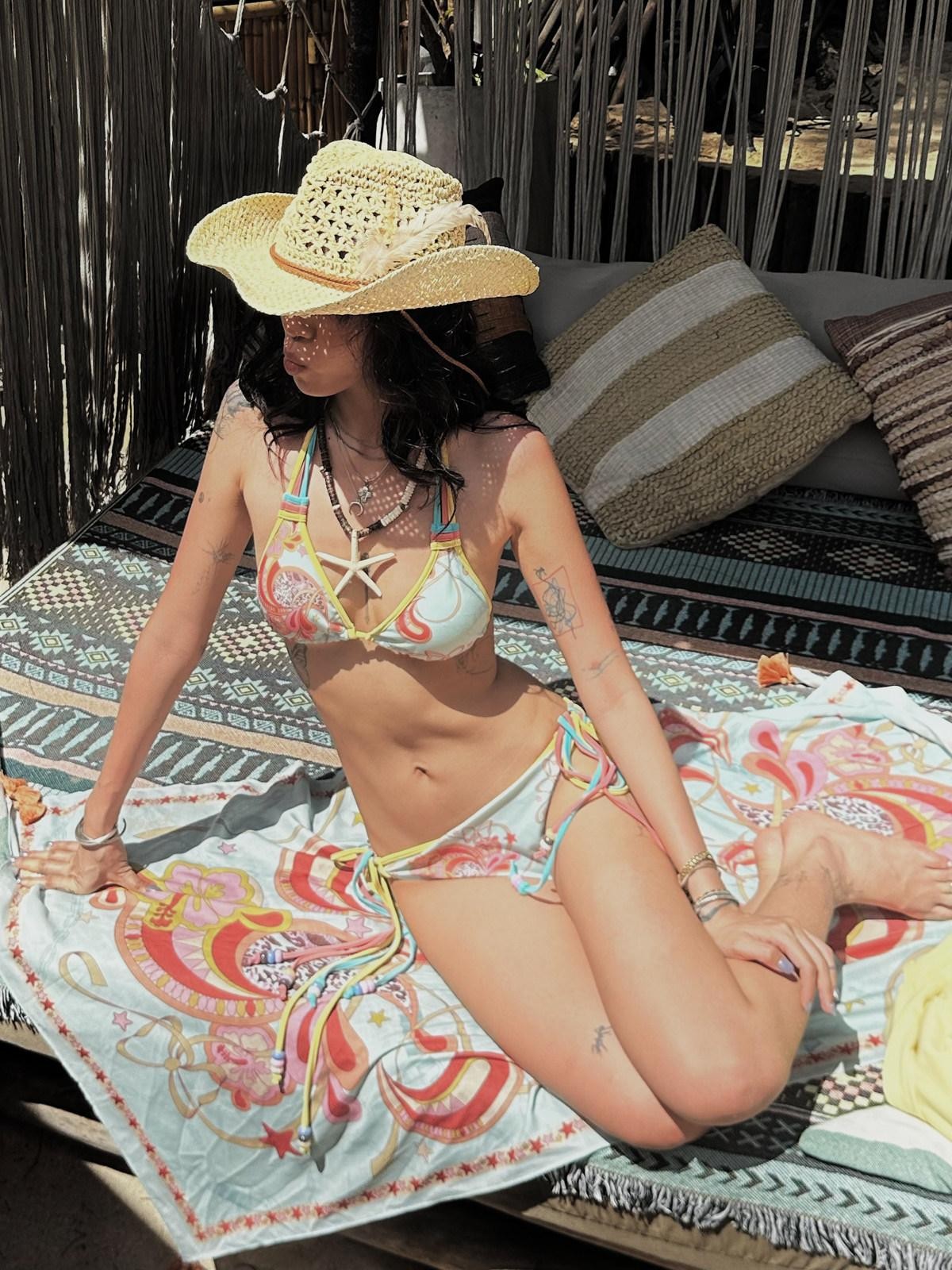 QUORRA S CHORD Mint Hibiscus Paisley Leopard Women&