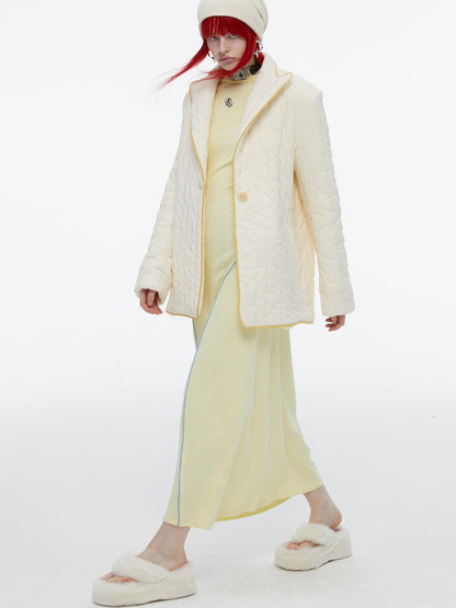QUORRA S CHORD Mint Yellow Open Back Cutout Long Sleeve Women&