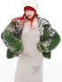 QUORRA S CHORD Moss Green Leopard Print Patchwork Women&