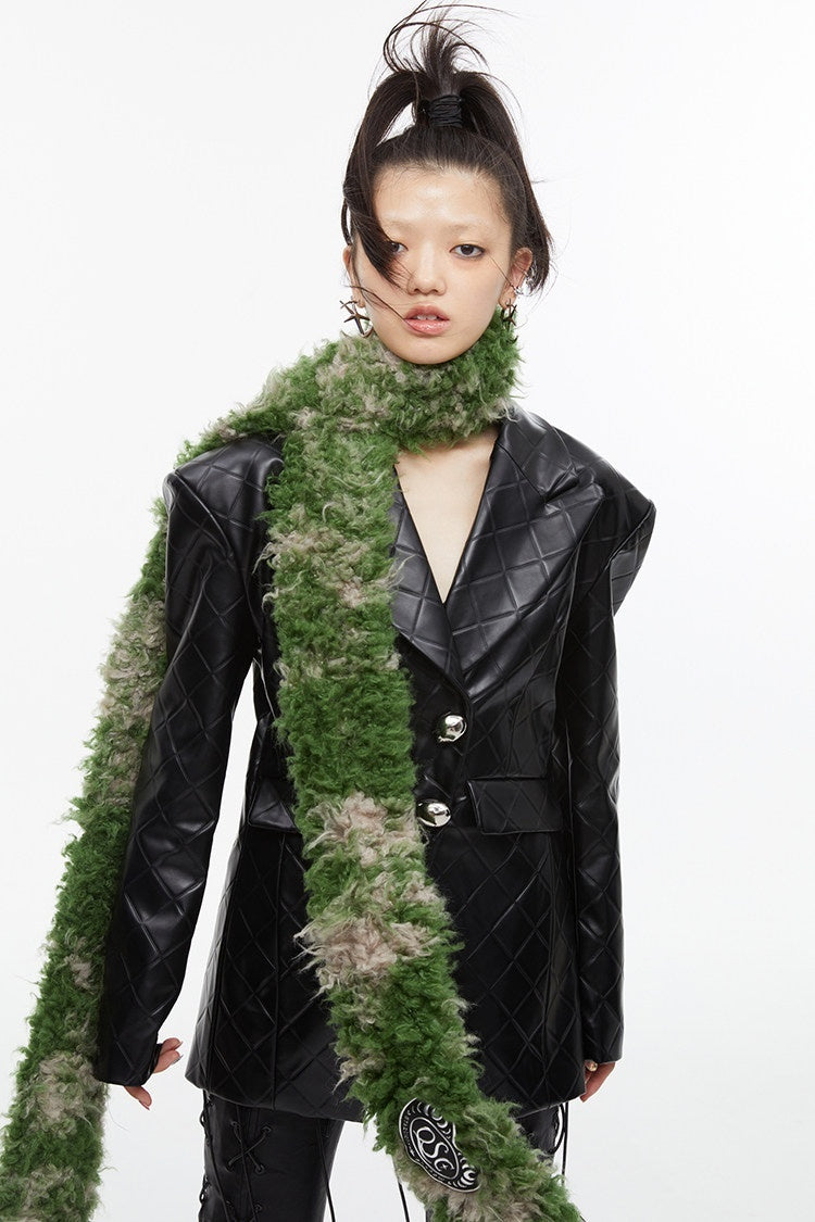 QUORRA_S_CHORD_Moss_Green_Tie_Dye_Faux_Fur_Women&