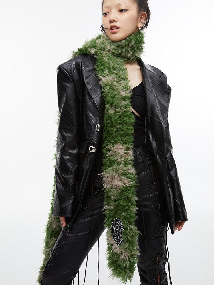 QUORRA S CHORD Moss Green Tie Dye Faux Fur Women&