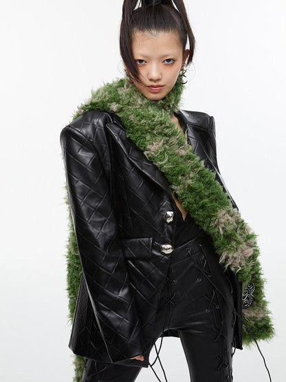 QUORRA S CHORD Moss Green Tie Dye Faux Fur Women&