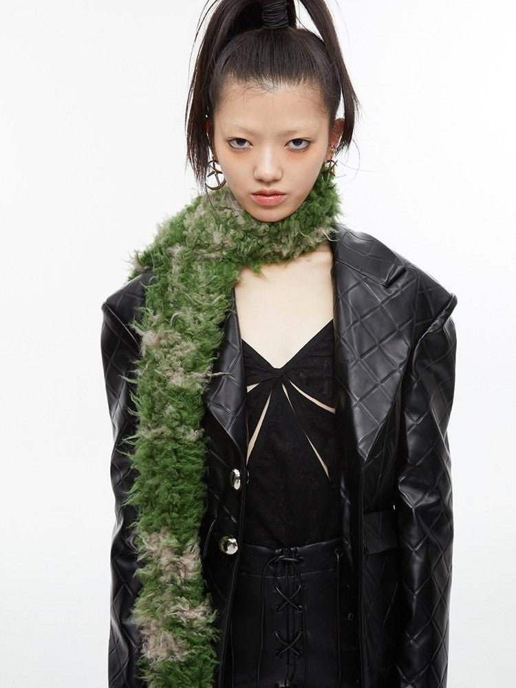 QUORRA S CHORD Moss Green Tie Dye Faux Fur Women&