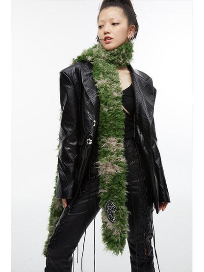 QUORRA S CHORD Moss Green Tie Dye Faux Fur Women&