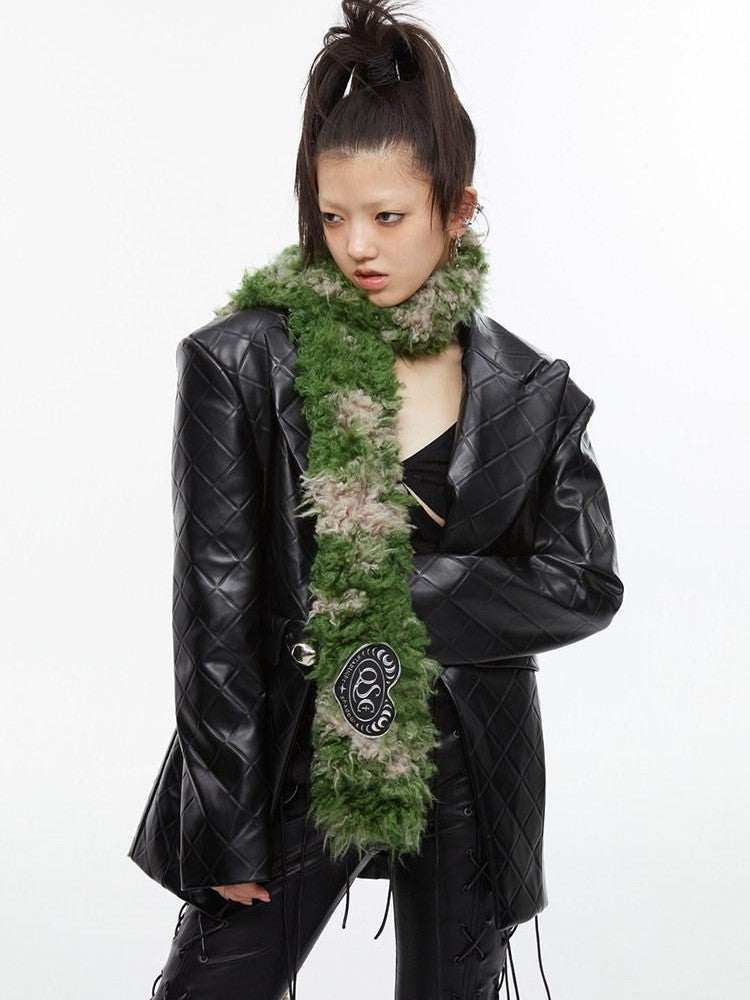 QUORRA S CHORD Moss Green Tie Dye Faux Fur Women&