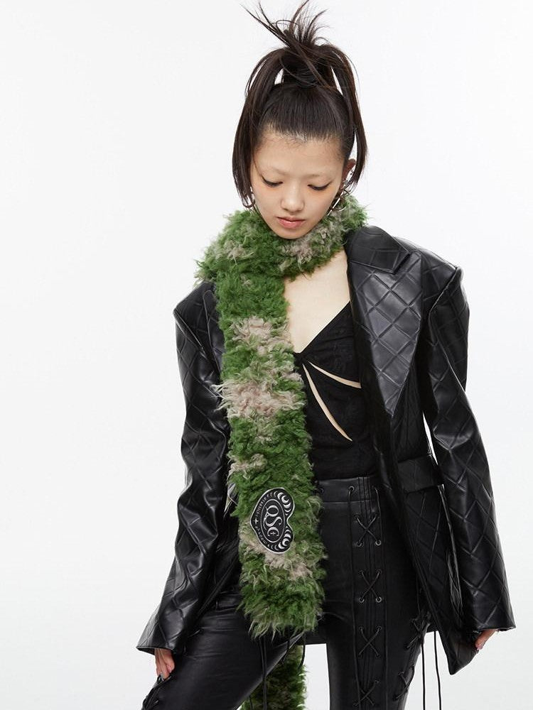 QUORRA S CHORD Moss Green Tie Dye Faux Fur Women&