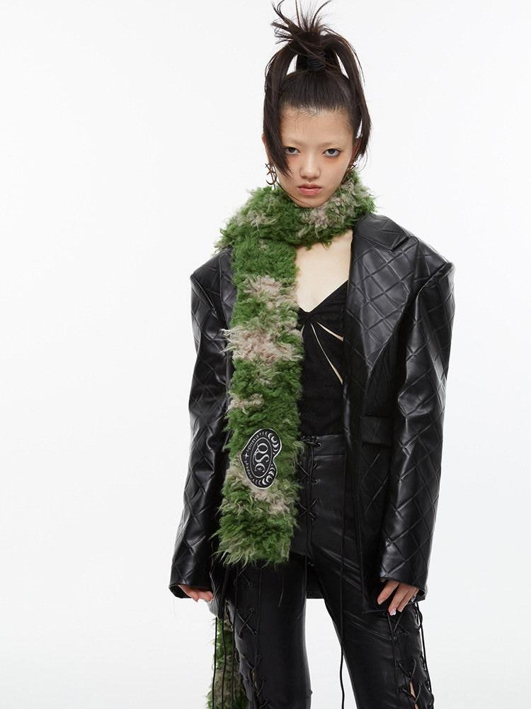 QUORRA S CHORD Moss Green Tie Dye Faux Fur Women&