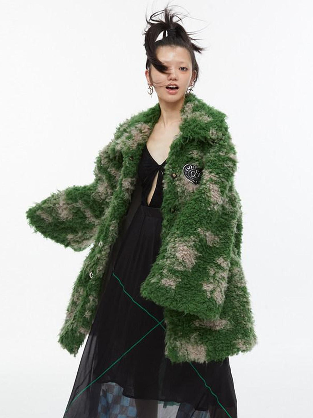 QUORRA S CHORD Moss Green Tie Dye Oversized Women&