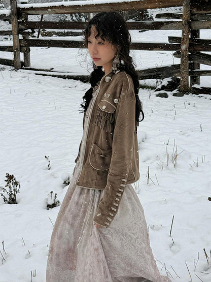 QUORRA S CHORD Nomad Tassel Lace Up Handmade Vintage Women&