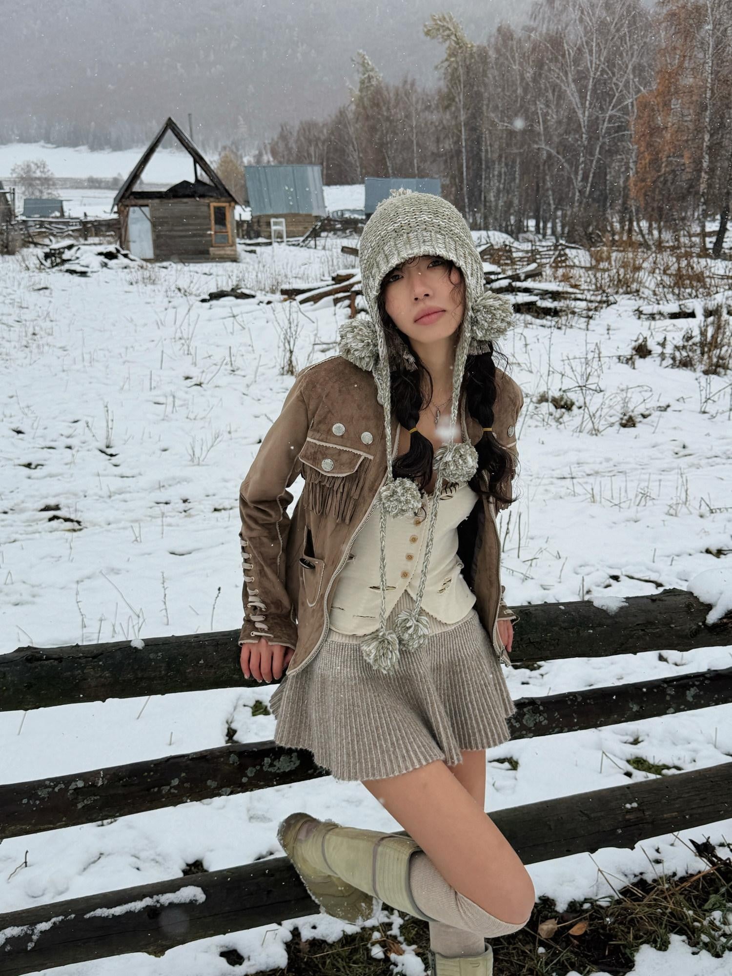 QUORRA S CHORD Nomad Tassel Lace Up Handmade Vintage Women&
