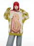 QUORRA S CHORD Oversized Jacquard Pullover Teddy With Rolled Eyes Women&