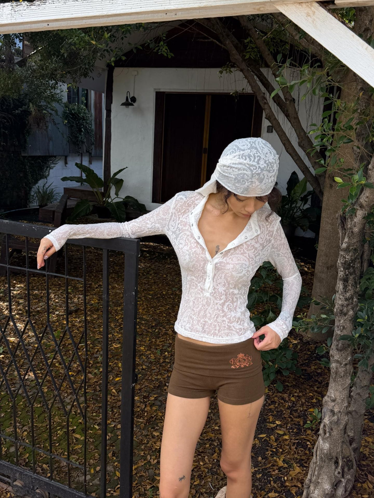 QUORRA S CHORD Paisley Lace Jacquard Fringe Women&