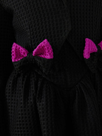 QUORRA S CHORD Peach Pink Bow Heart Cuff Cropped Women&