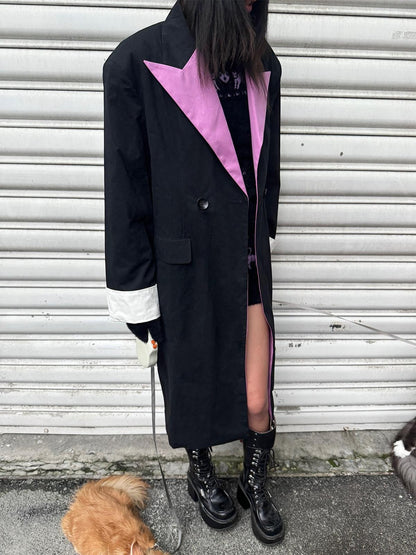QUORRA S CHORD Pink Black Colorblock Padded Oversized Women&