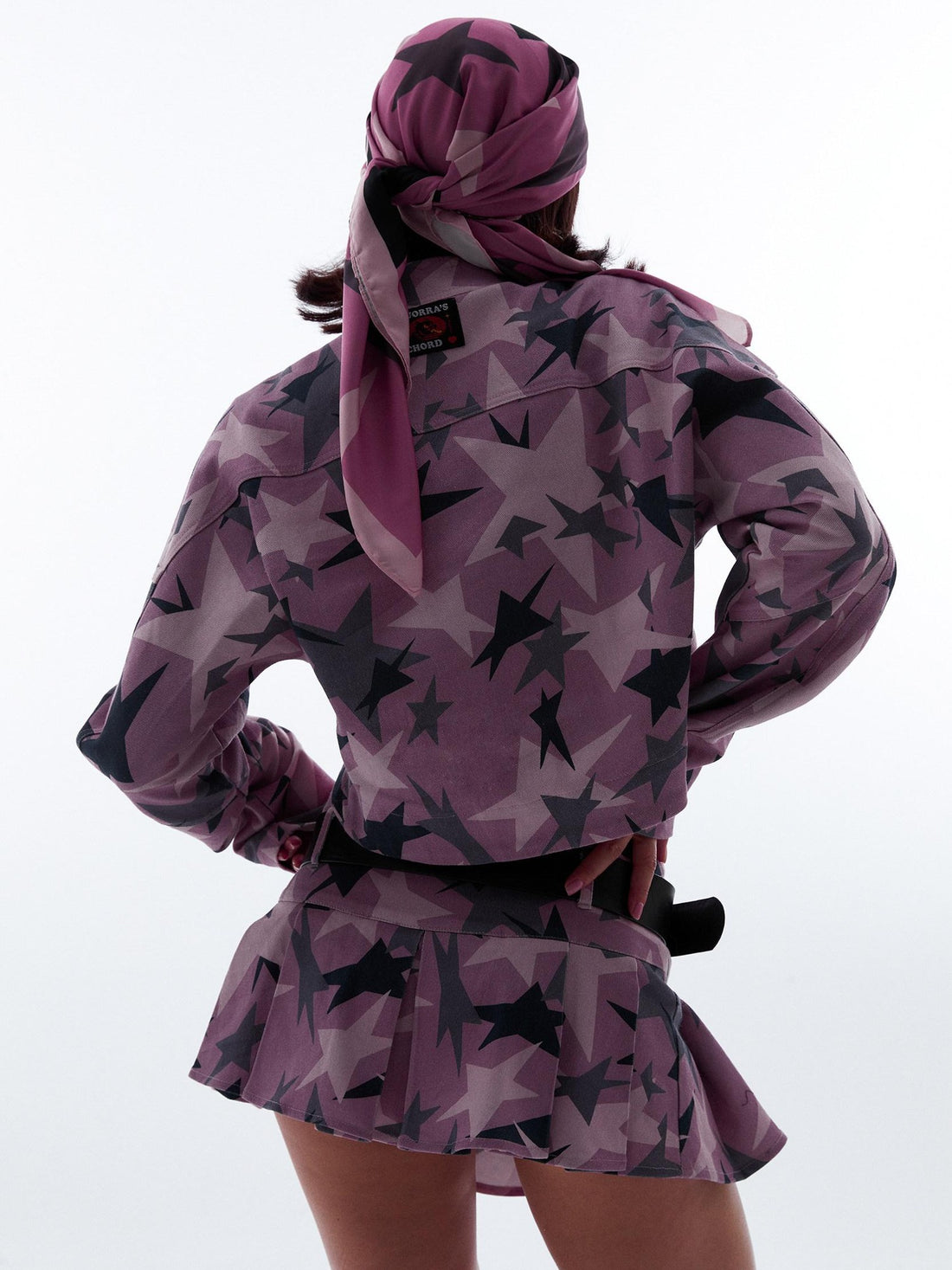QUORRA S CHORD Pink Camouflage Star Print High Waisted Women&