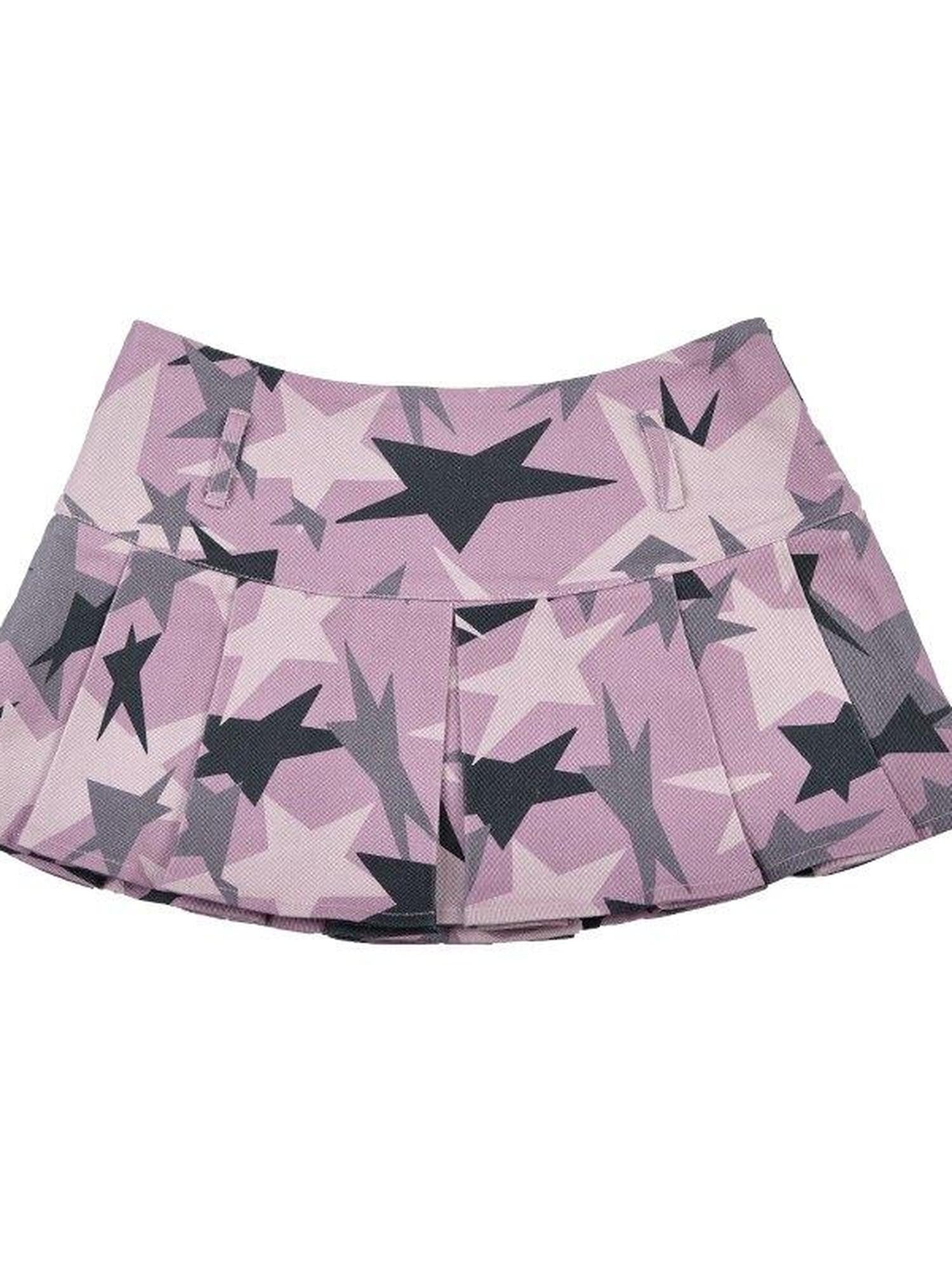 QUORRA S CHORD Pink Camouflage Star Print Low Waist Women&