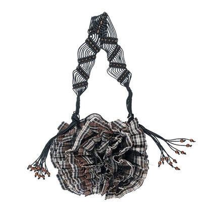 QUORRA_S_CHORD_Plaid_Ruffle_Pleated_Lace_Tassel_Flowerbud_Crossbody_Women&
