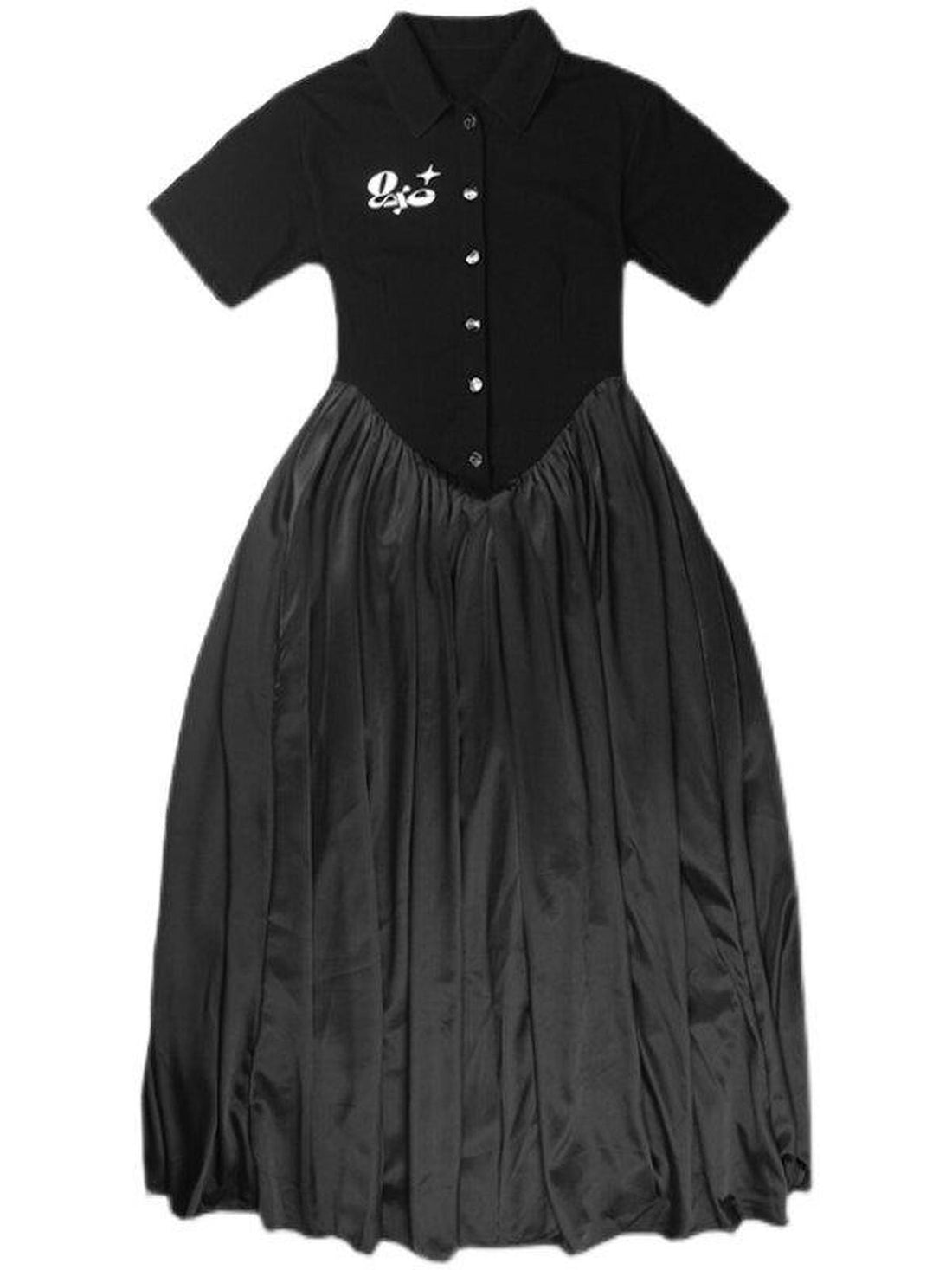 QUORRA S CHORD Polo Short Sleeve Satin Splice Waist Cinched Women&