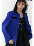 QUORRA S CHORD Sapphire Cobalt Contrast Single Breasted Women&
