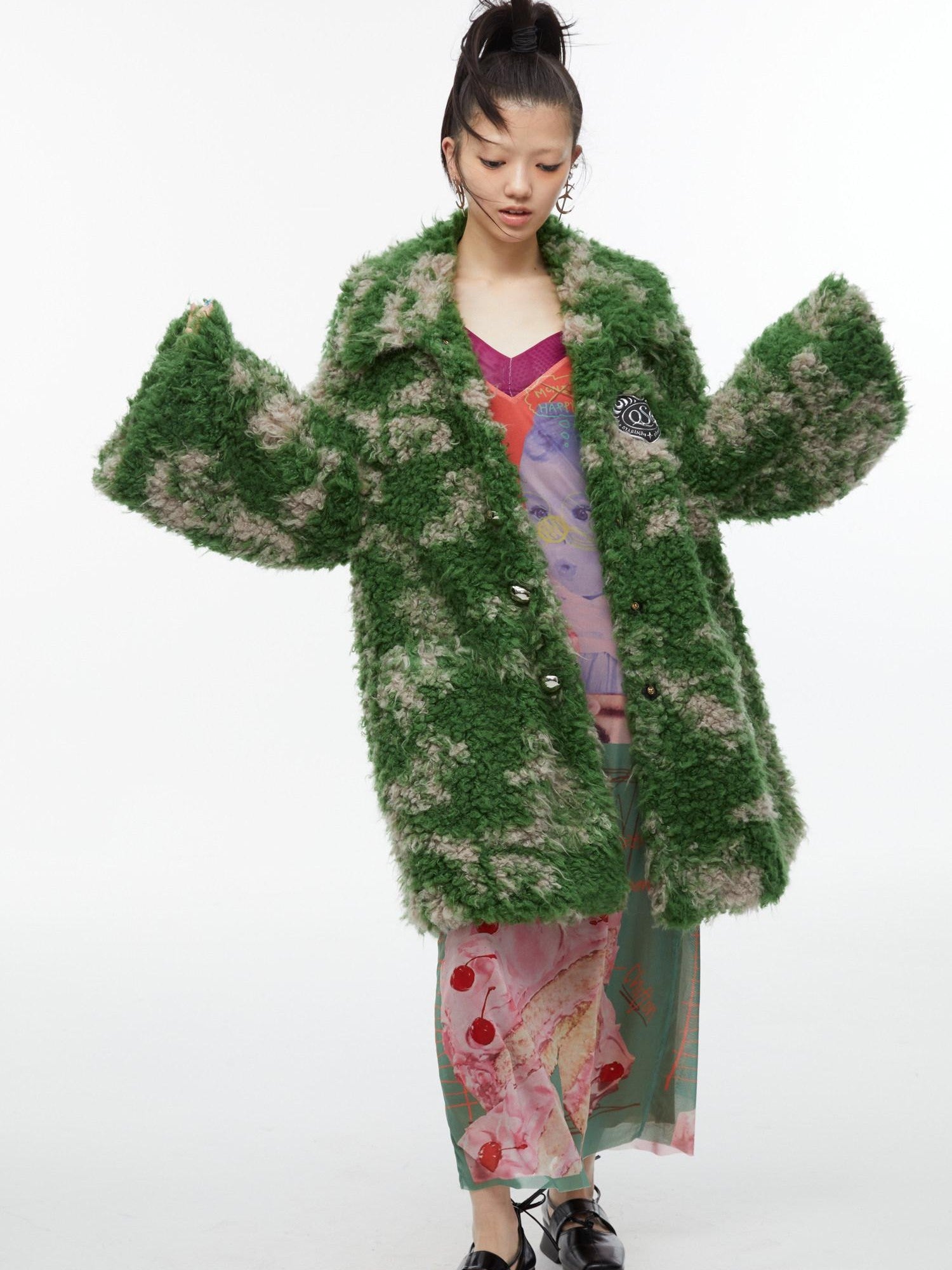 QUORRA S CHORD Sexy Birthday Cake Kimono Print Slimming Women&