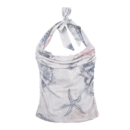 QUORRA_S_CHORD_Shell_Fossil_Print_Backless_Tie_Women&