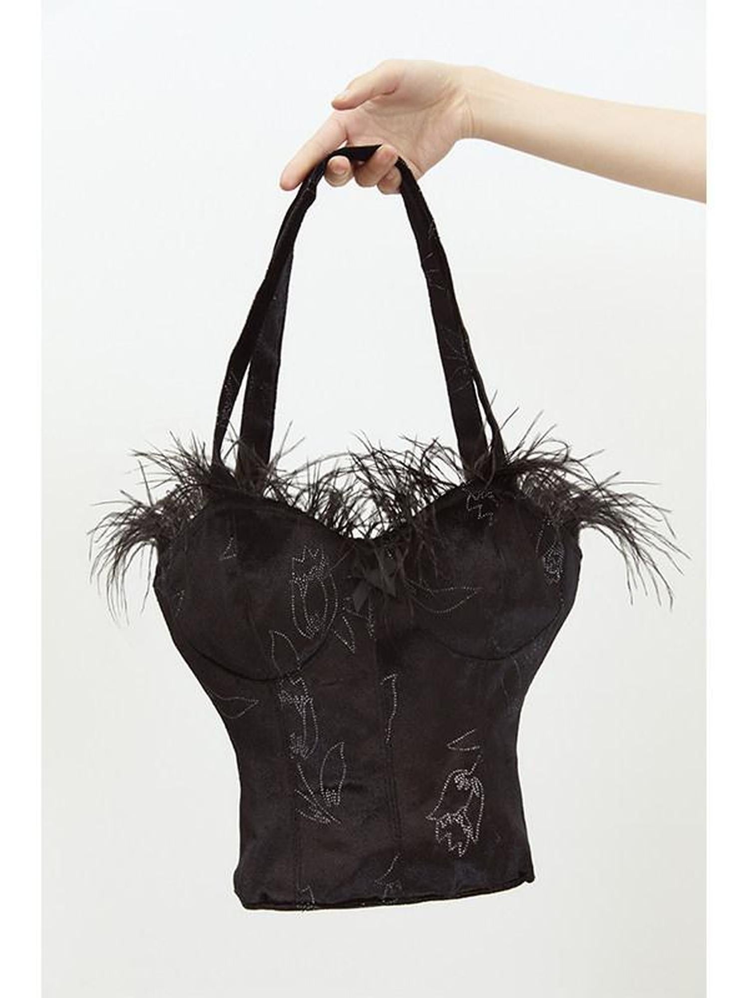 QUORRA S CHORD Silver Tulip Feather Bustier Women&