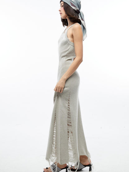 QUORRA S CHORD Star Jacquard Sleeveless Distressed Women&