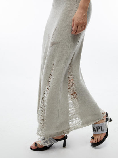 QUORRA S CHORD Star Jacquard Sleeveless Distressed Women&