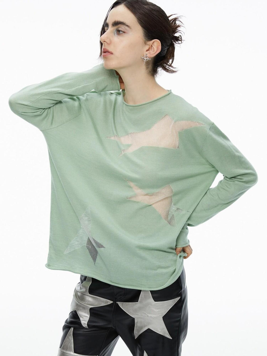 QUORRA S CHORD Star Openwork Ultra Thin Oversized Women&