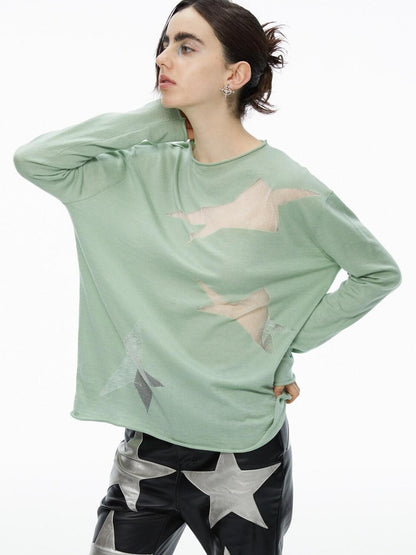 QUORRA S CHORD Star Openwork Ultra Thin Oversized Women&