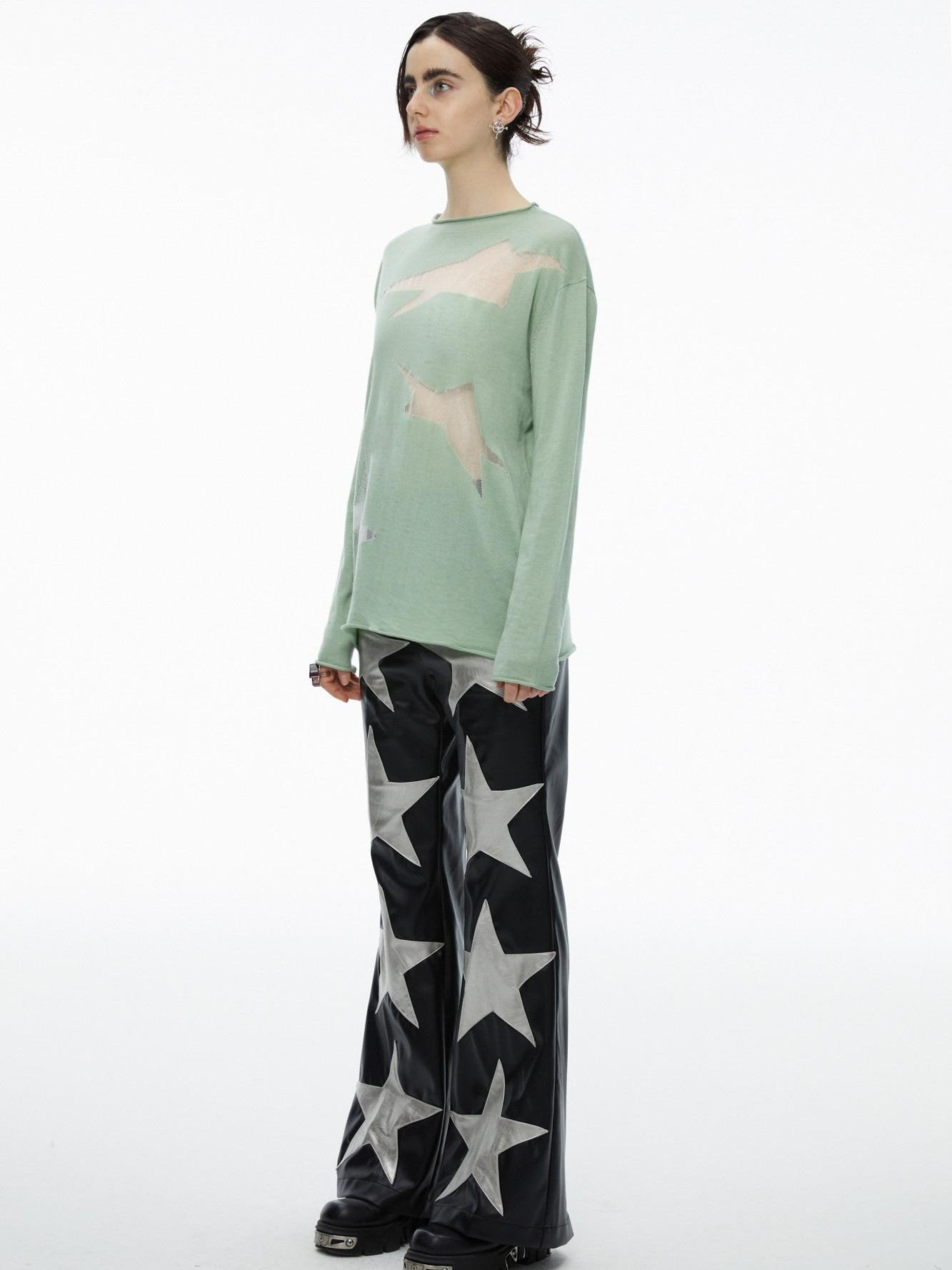 QUORRA S CHORD Star Openwork Ultra Thin Oversized Women&