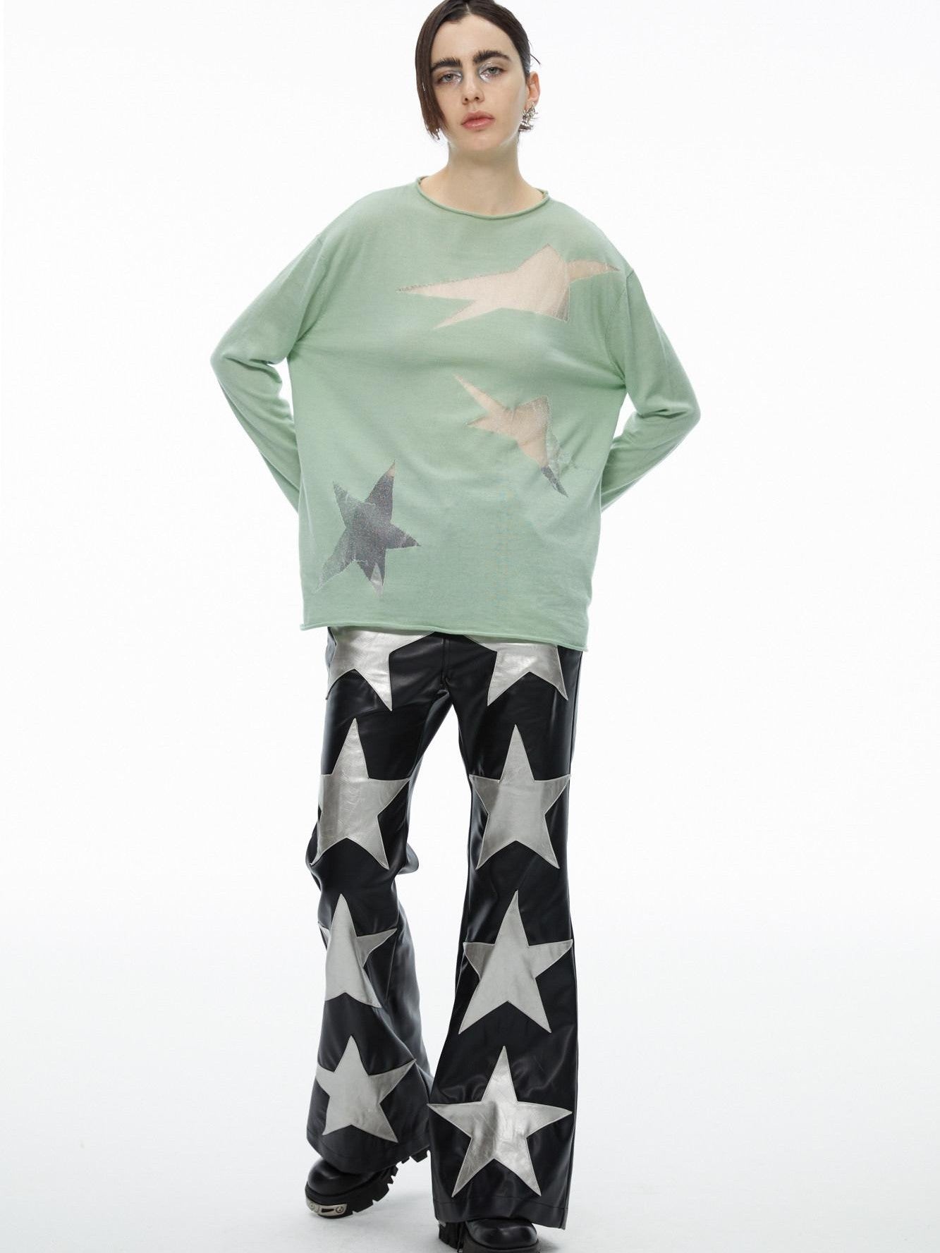 QUORRA S CHORD Star Openwork Ultra Thin Oversized Women&