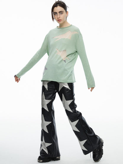 QUORRA S CHORD Star Openwork Ultra Thin Oversized Women&